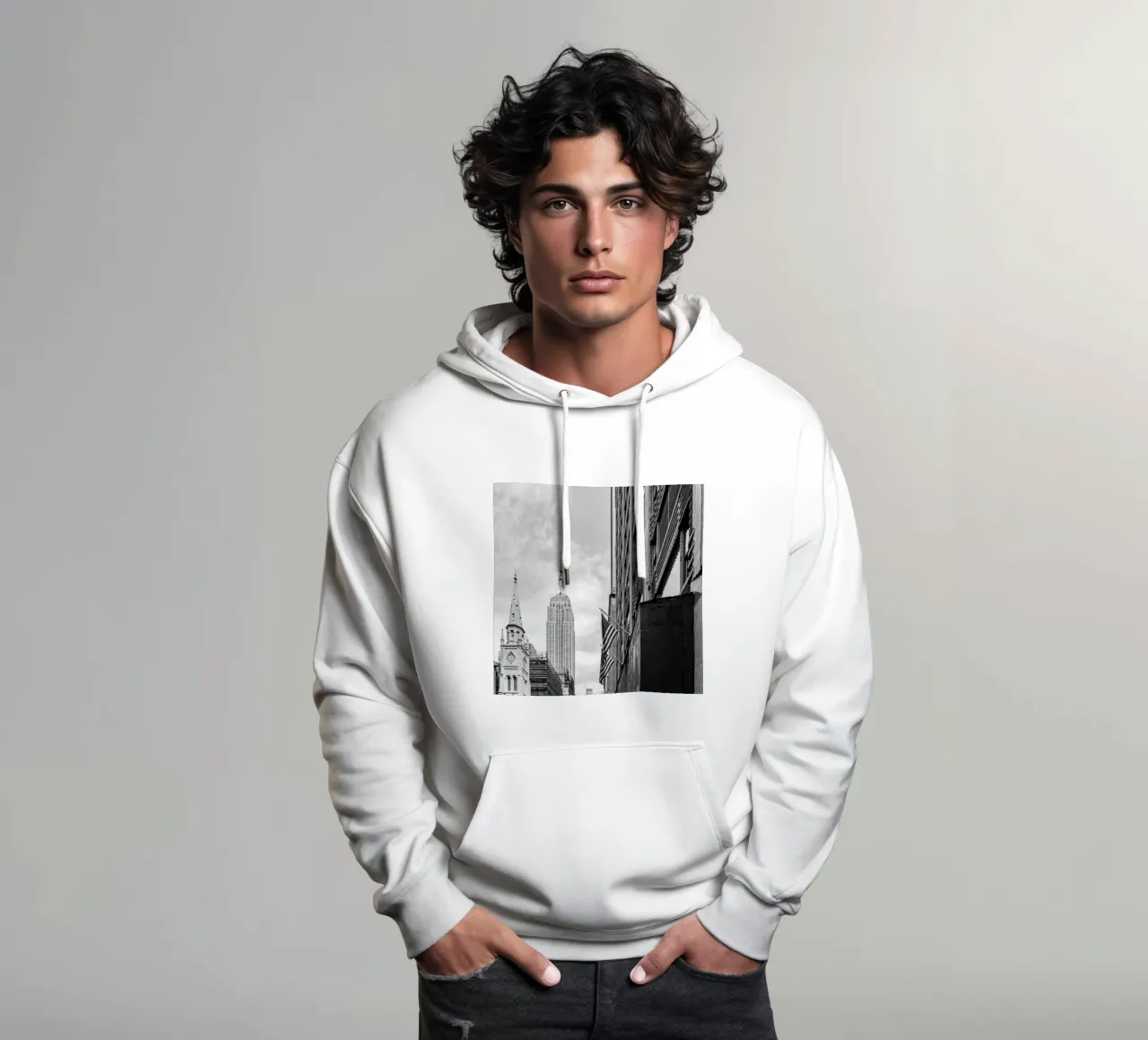 NY City Amerikanische Flaggen Hoodie von Carinaprint