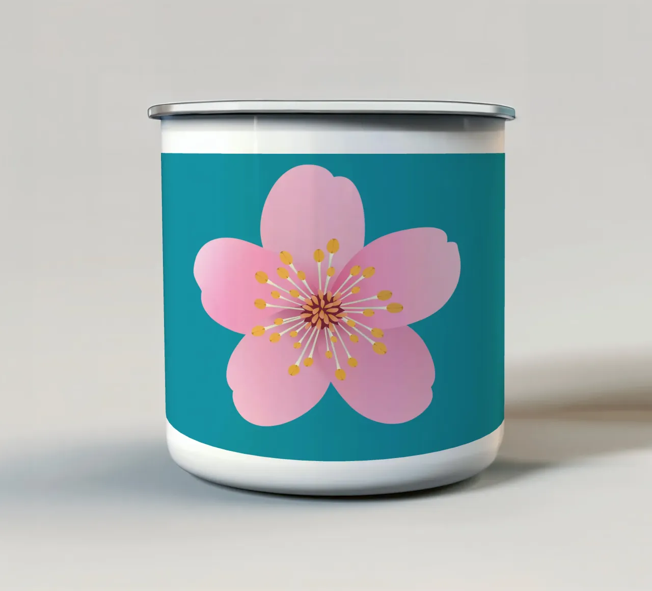 Un fiore di ciliegio tazza in smalto da BwiseLizzy