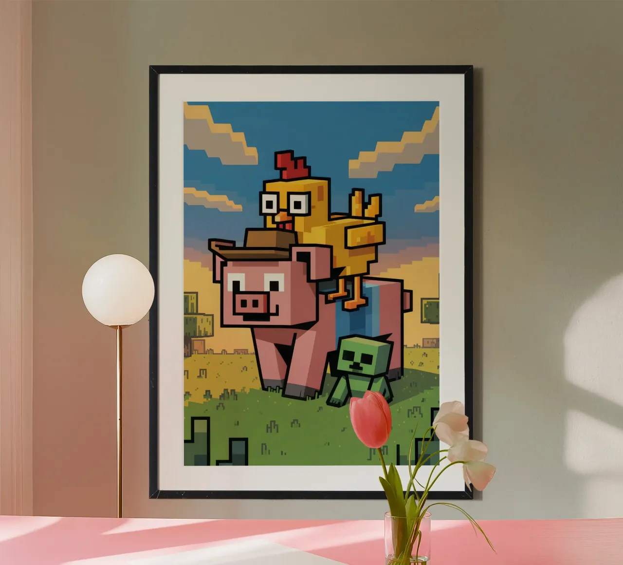 Minecraft carta hahnemühle da Cyberpunk Canvas
