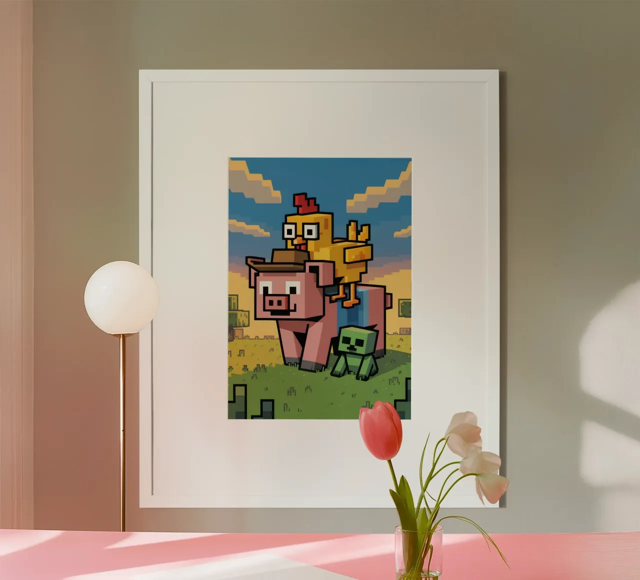 Minecraft carta hahnemühle da Cyberpunk Canvas