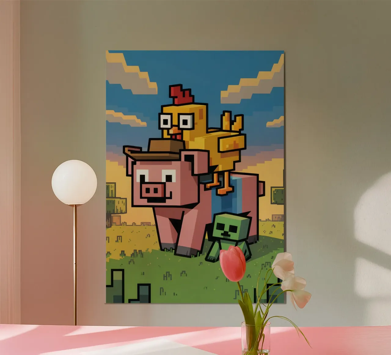 Minecraft carta hahnemühle da Cyberpunk Canvas