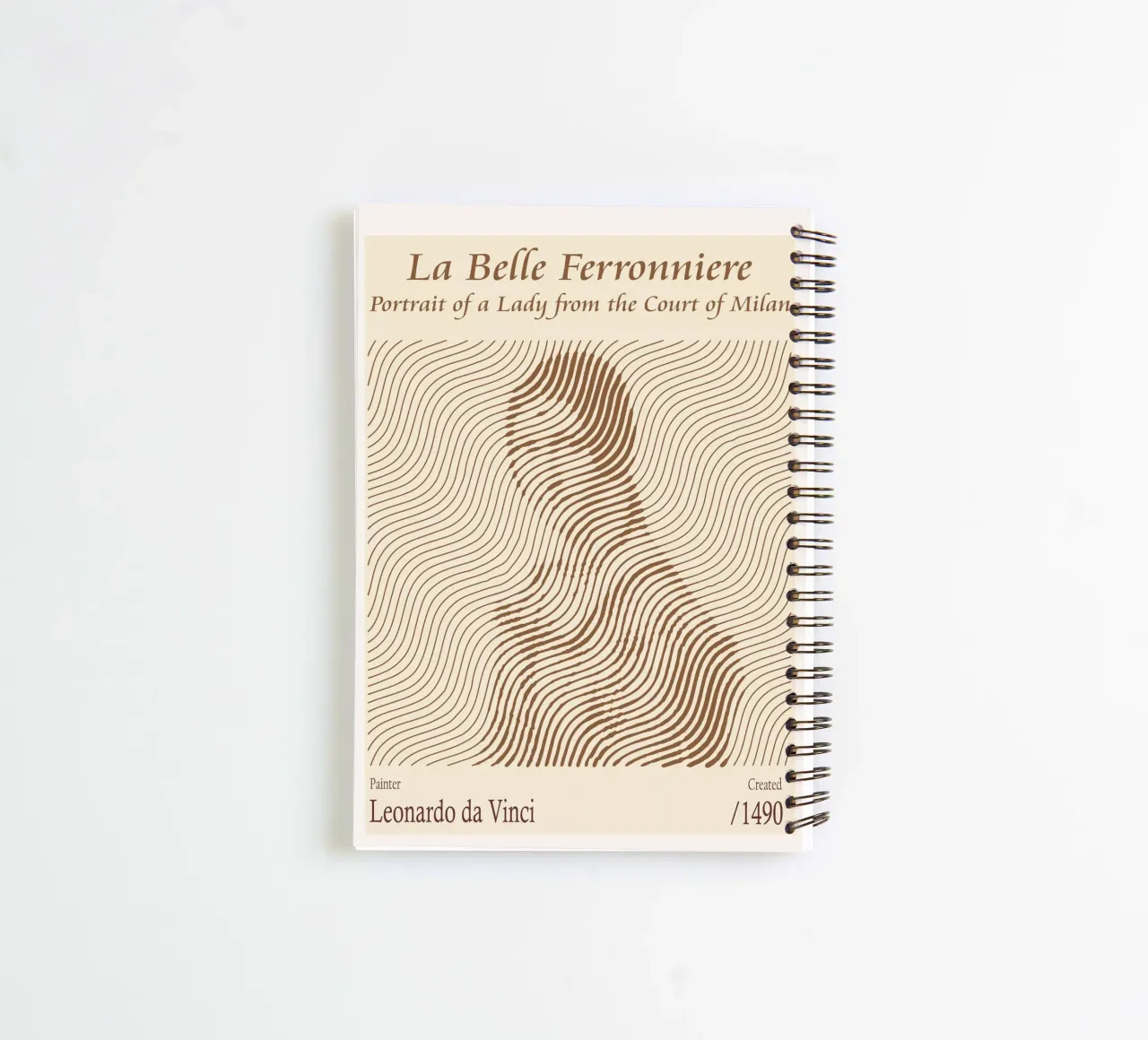 Retrato de una dama de la corte de Milán cuaderno de espiral de Doa Project