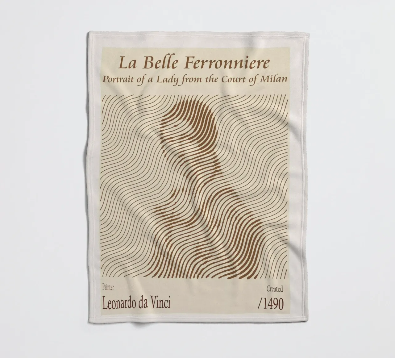 Portrait of a Lady from the Court of Milan fleece blanket by Doa Project