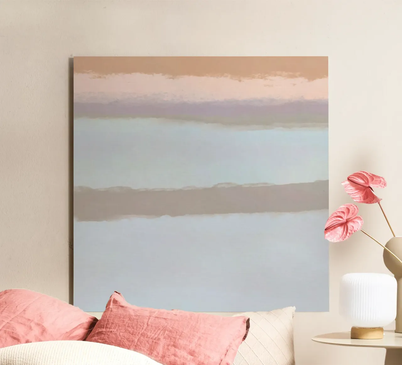 Strips 6B | Minimal Pastel Blues alluminio dibond da sabidussi