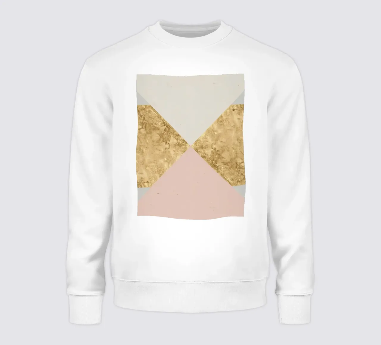 Composizione geometrica astratta con texture oro e grunge felpa da DesignDoodle
