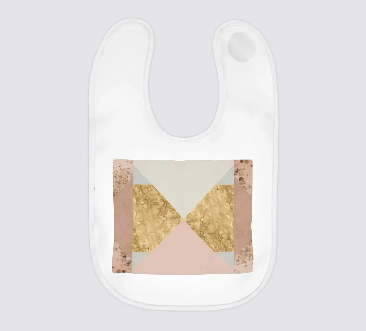 Composizione geometrica astratta con texture oro e grunge bavaglino da DesignDoodle