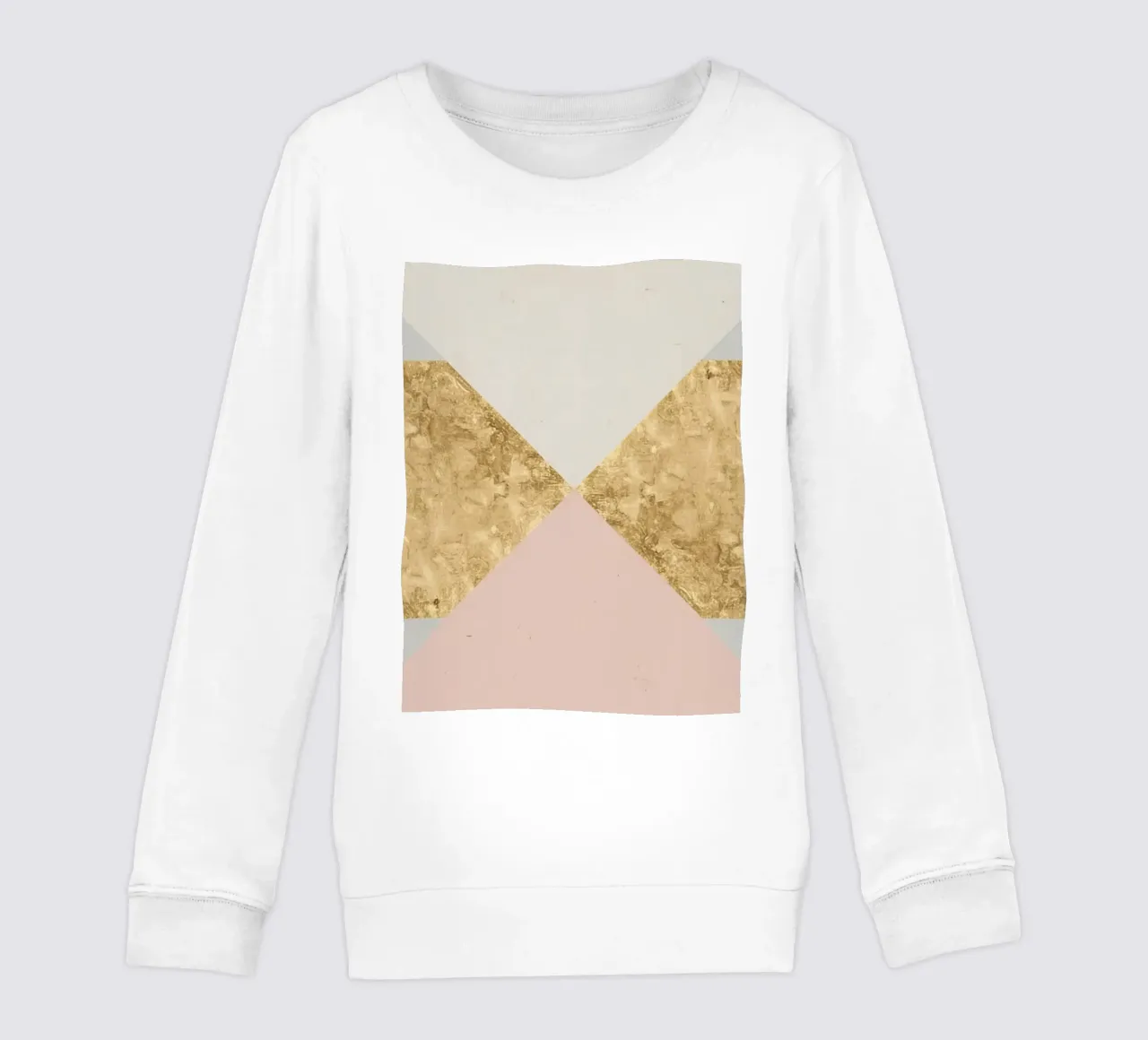 Composizione geometrica astratta con texture oro e grunge felpa bambino da DesignDoodle