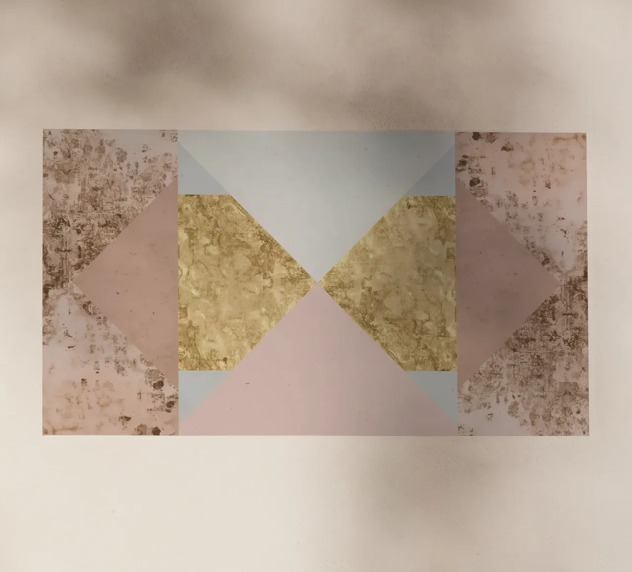 Composizione geometrica astratta con texture oro e grunge pellicola backlit da DesignDoodle