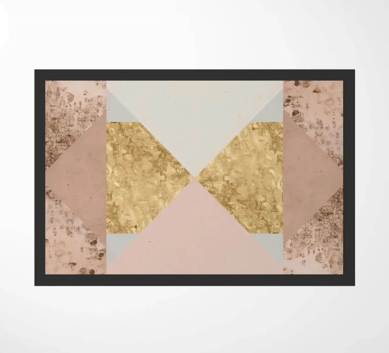 Composizione geometrica astratta con texture oro e grunge zerbino da DesignDoodle