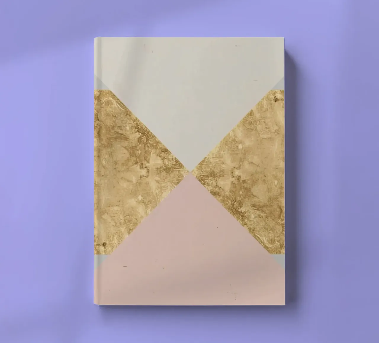 Abstract Geometric Composition with Gold and Grunge Textures notebook by DesignDoodle