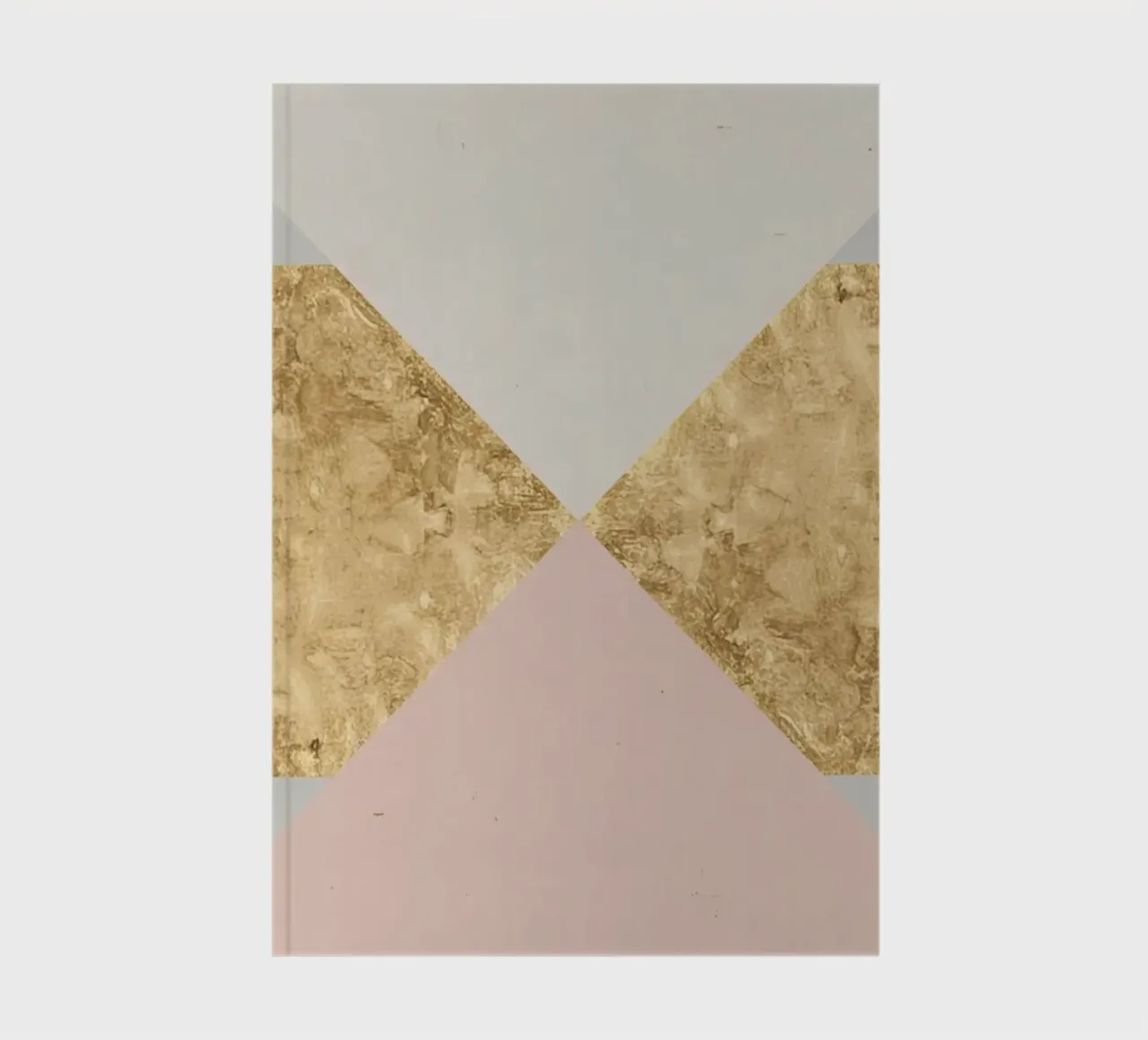 Abstract Geometric Composition with Gold and Grunge Textures notebook by DesignDoodle
