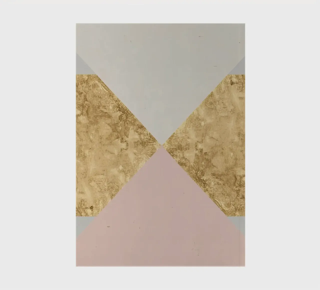 Abstract Geometric Composition with Gold and Grunge Textures notebook by DesignDoodle