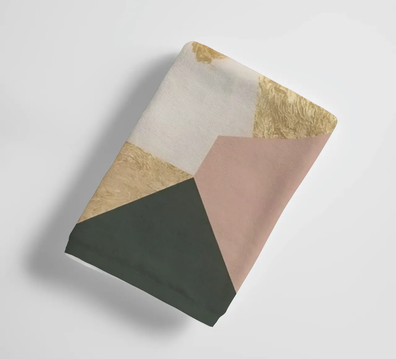 Abstract Geometric Pattern with Pastel Colors and Gold towel by DesignDoodle