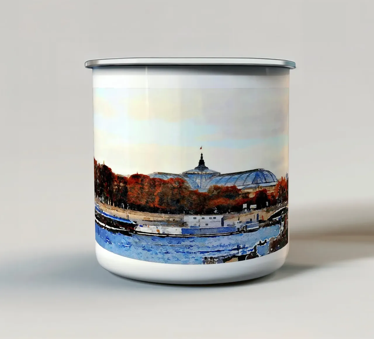A Parigi tazza in smalto da Massimo Frascogna