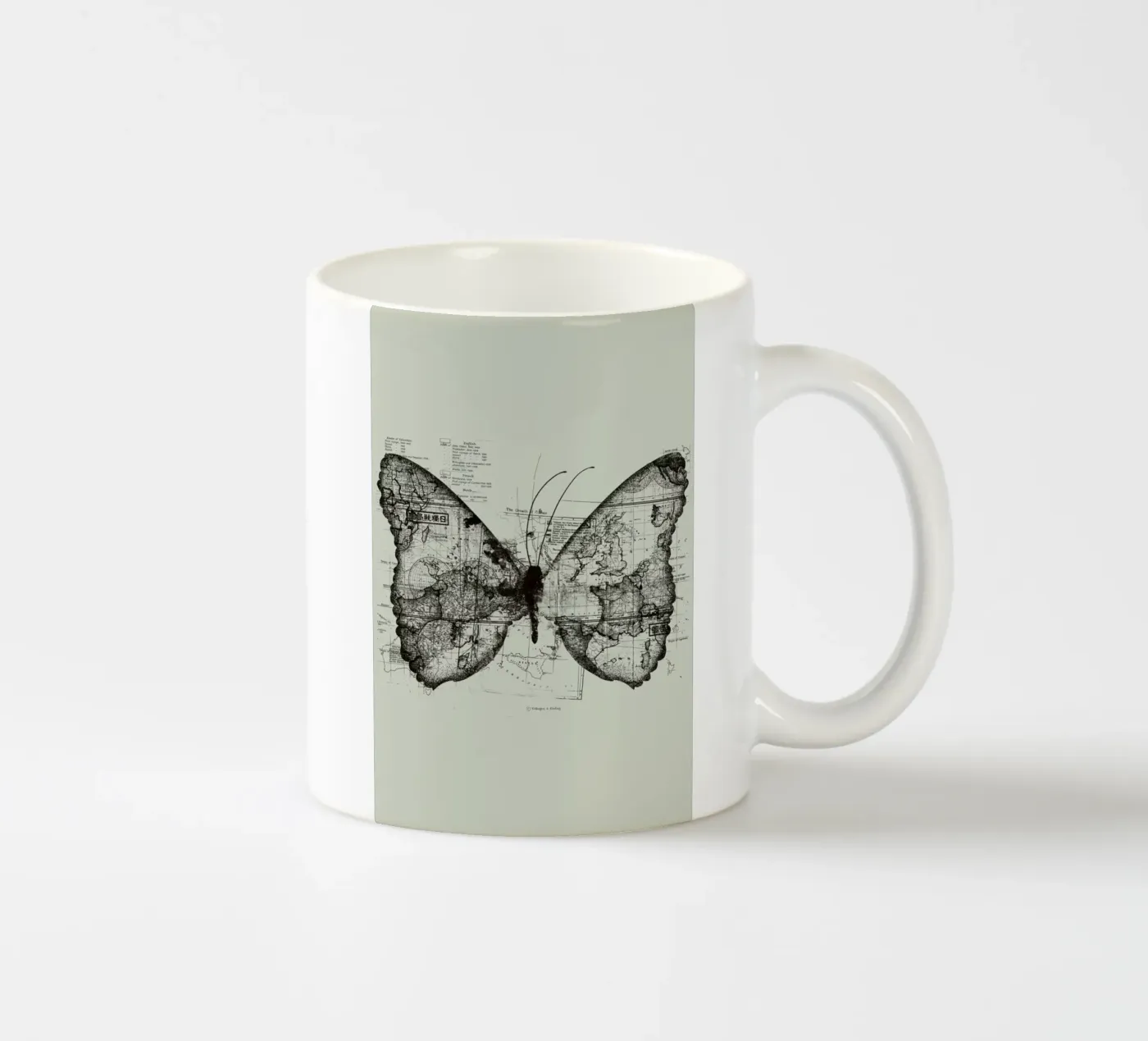 Butterfly effect ceramic mug by Tobe Fonseca