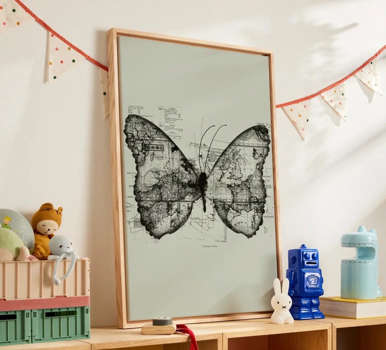 Butterfly effect canvas met Baklijst van Tobe Fonseca