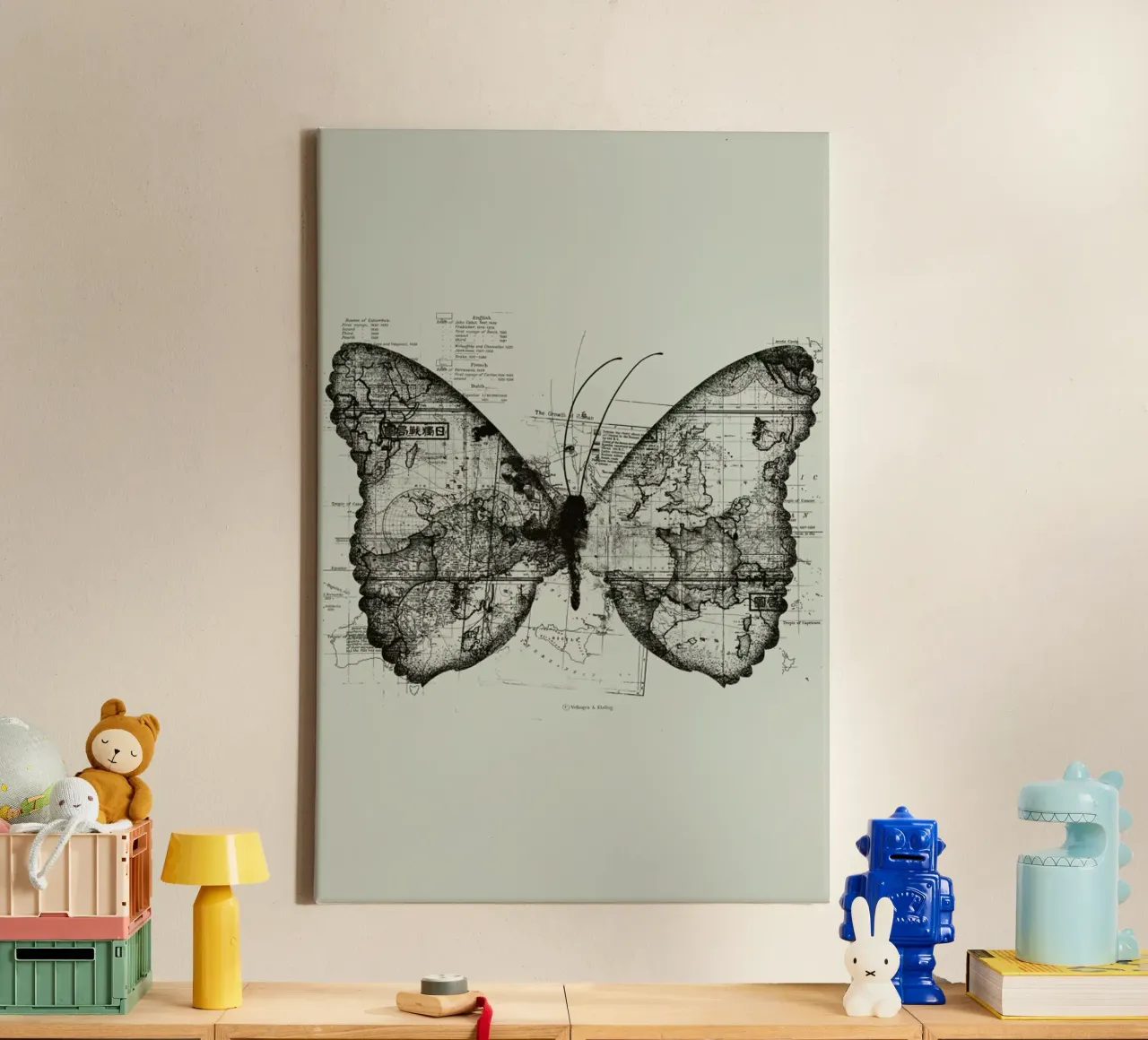 Butterfly effect canvas met Baklijst van Tobe Fonseca