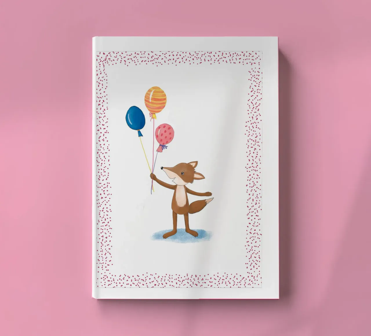 piccola volpe con palloncini diario da Farbwelten