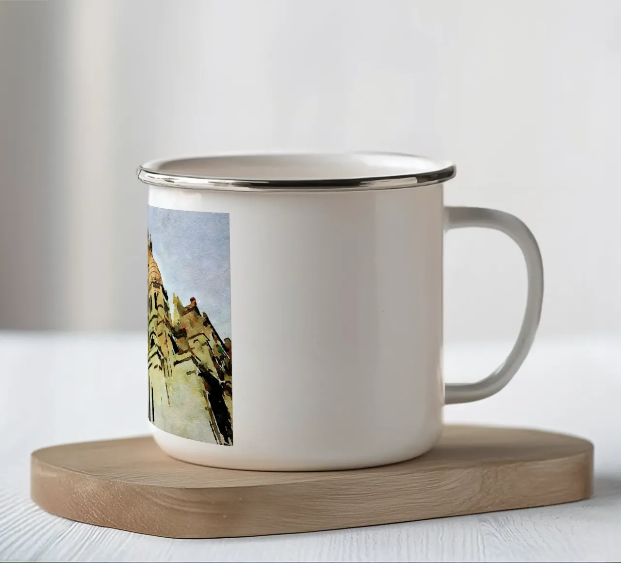 A Parigi tazza in smalto da Massimo Frascogna
