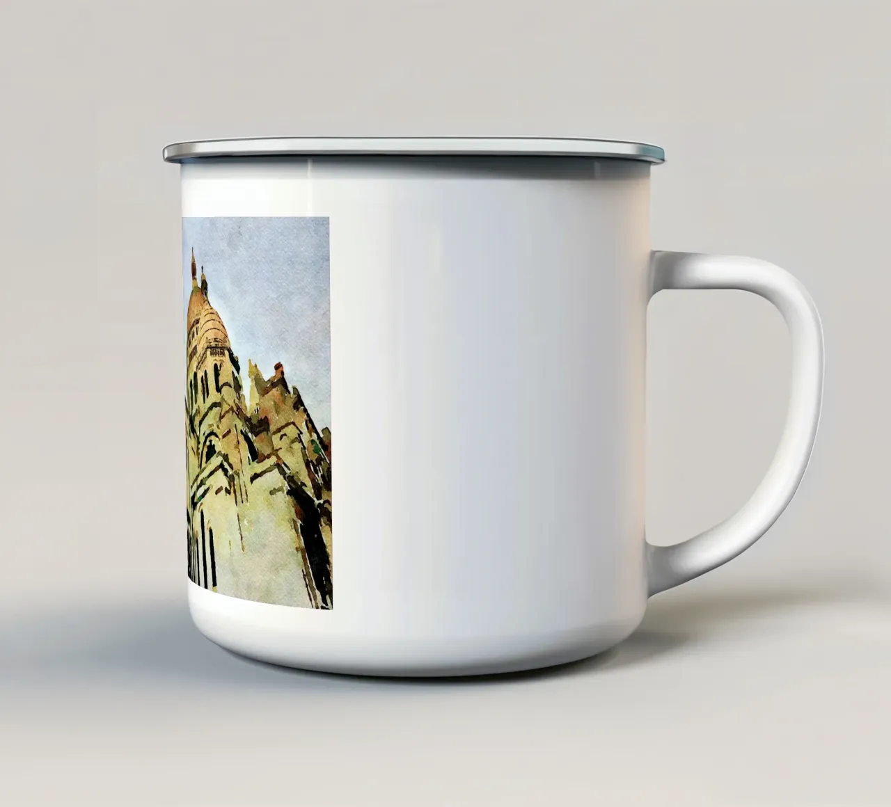 A Parigi tazza in smalto da Massimo Frascogna