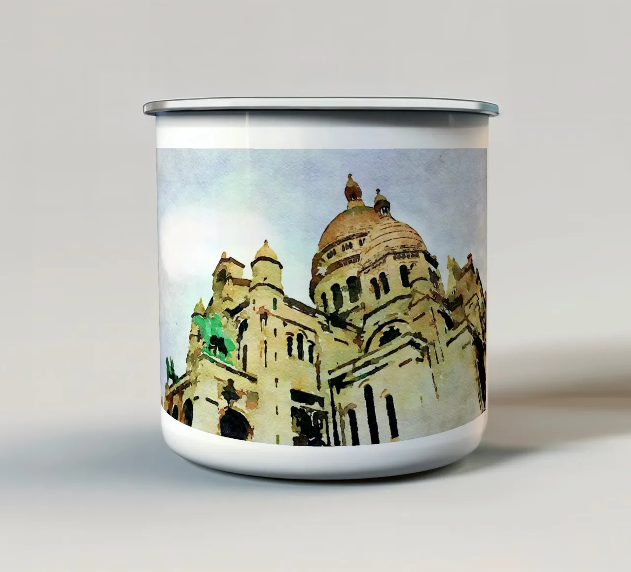 A Parigi tazza in smalto da Massimo Frascogna