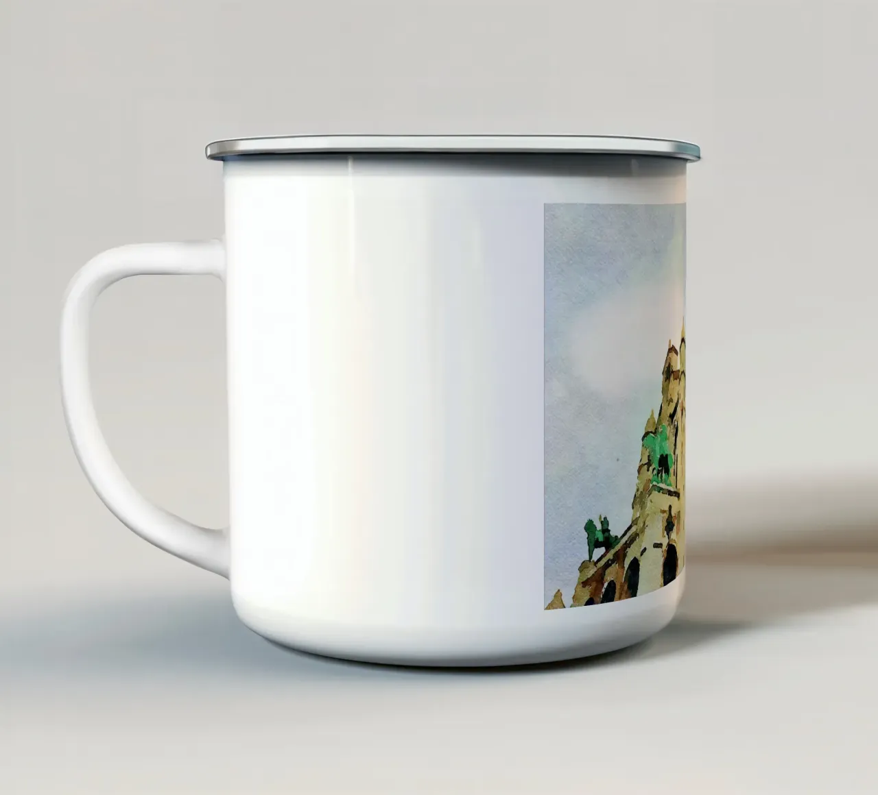 A Parigi tazza in smalto da Massimo Frascogna