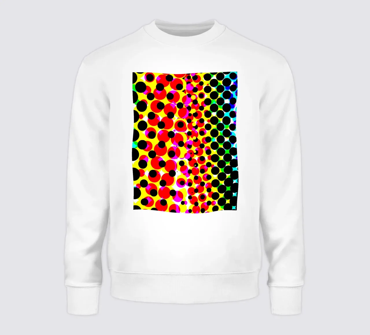 Ritmo geométrico vivo Composición circular abstracta sudadera de Abstract and Patterns