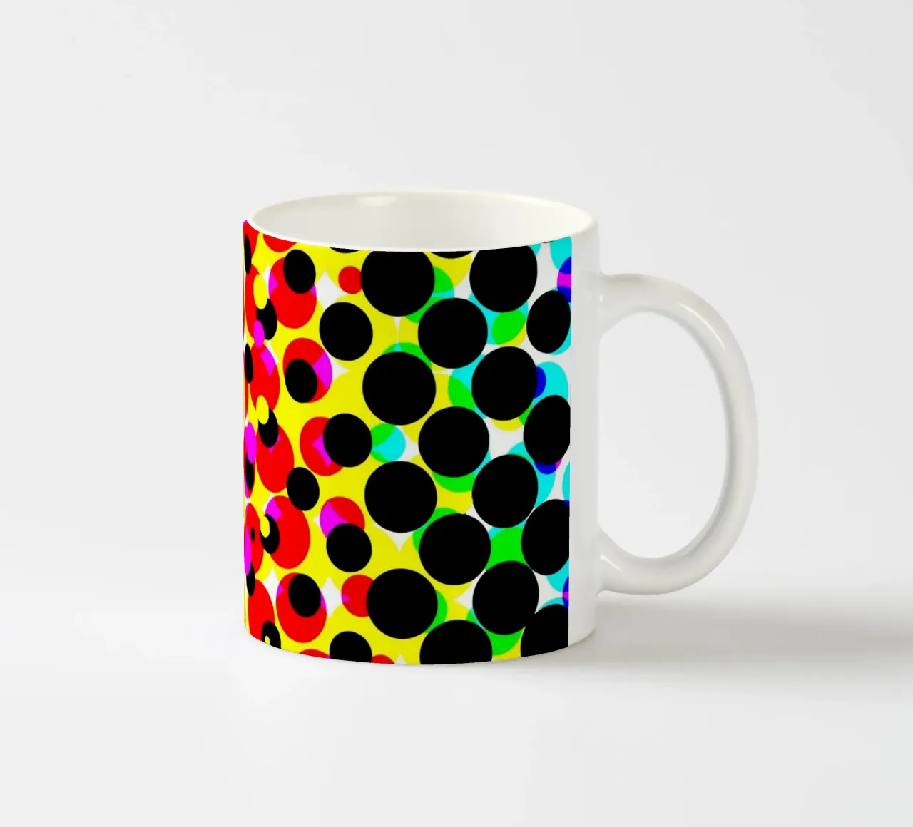 Levendig Geometrisch Ritme Abstracte Cirkelcompositie keramische mok van Abstract and Patterns