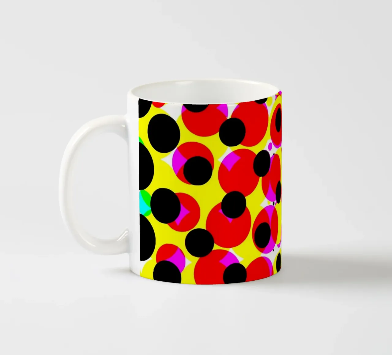 Levendig Geometrisch Ritme Abstracte Cirkelcompositie keramische mok van Abstract and Patterns