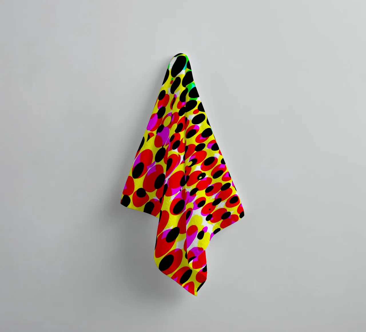 Vivid Geometric Rhythm Abstract Circle Composition towel by Abstract and Patterns