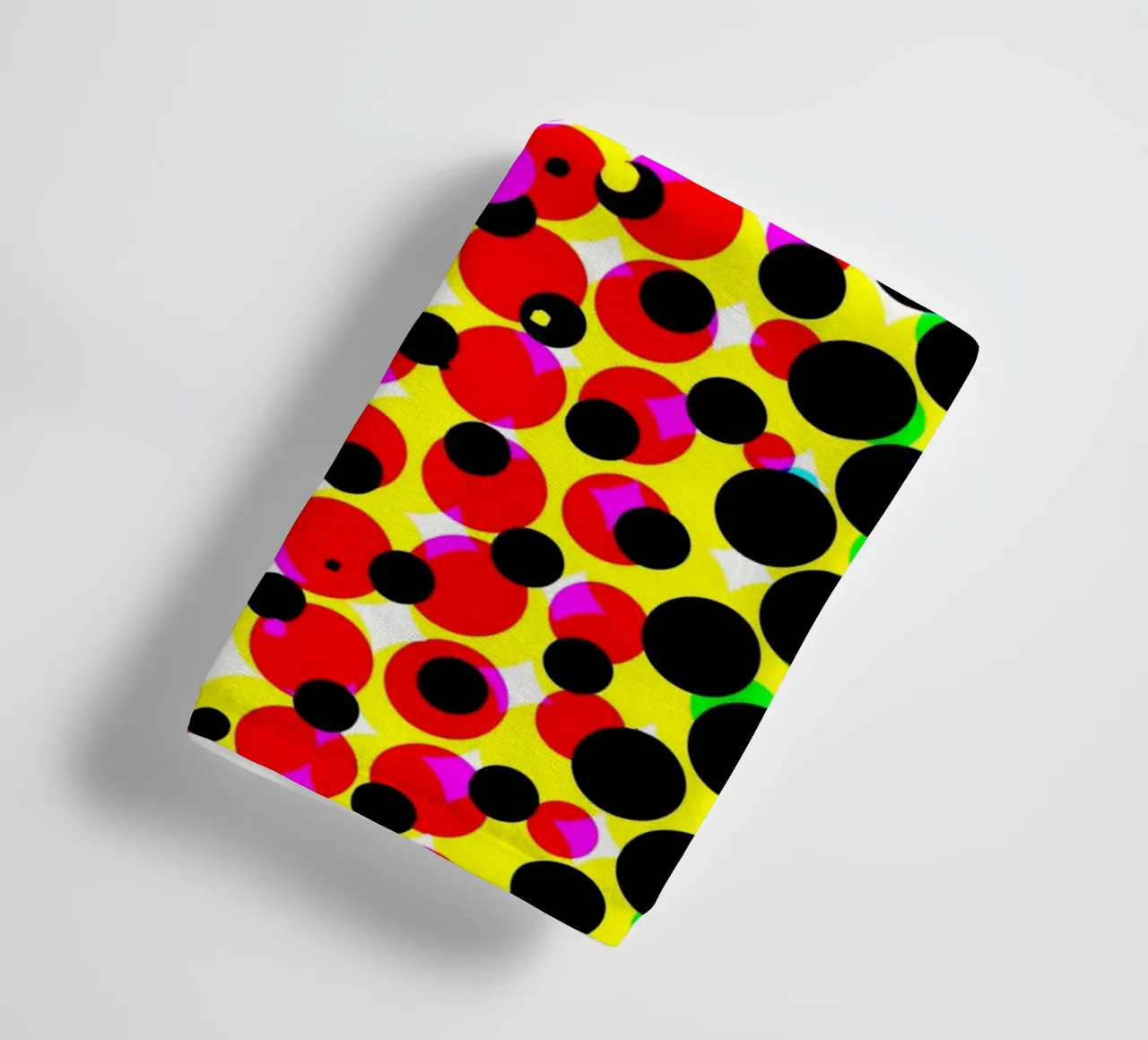 Vivid Geometric Rhythm Abstract Circle Composition towel by Abstract and Patterns