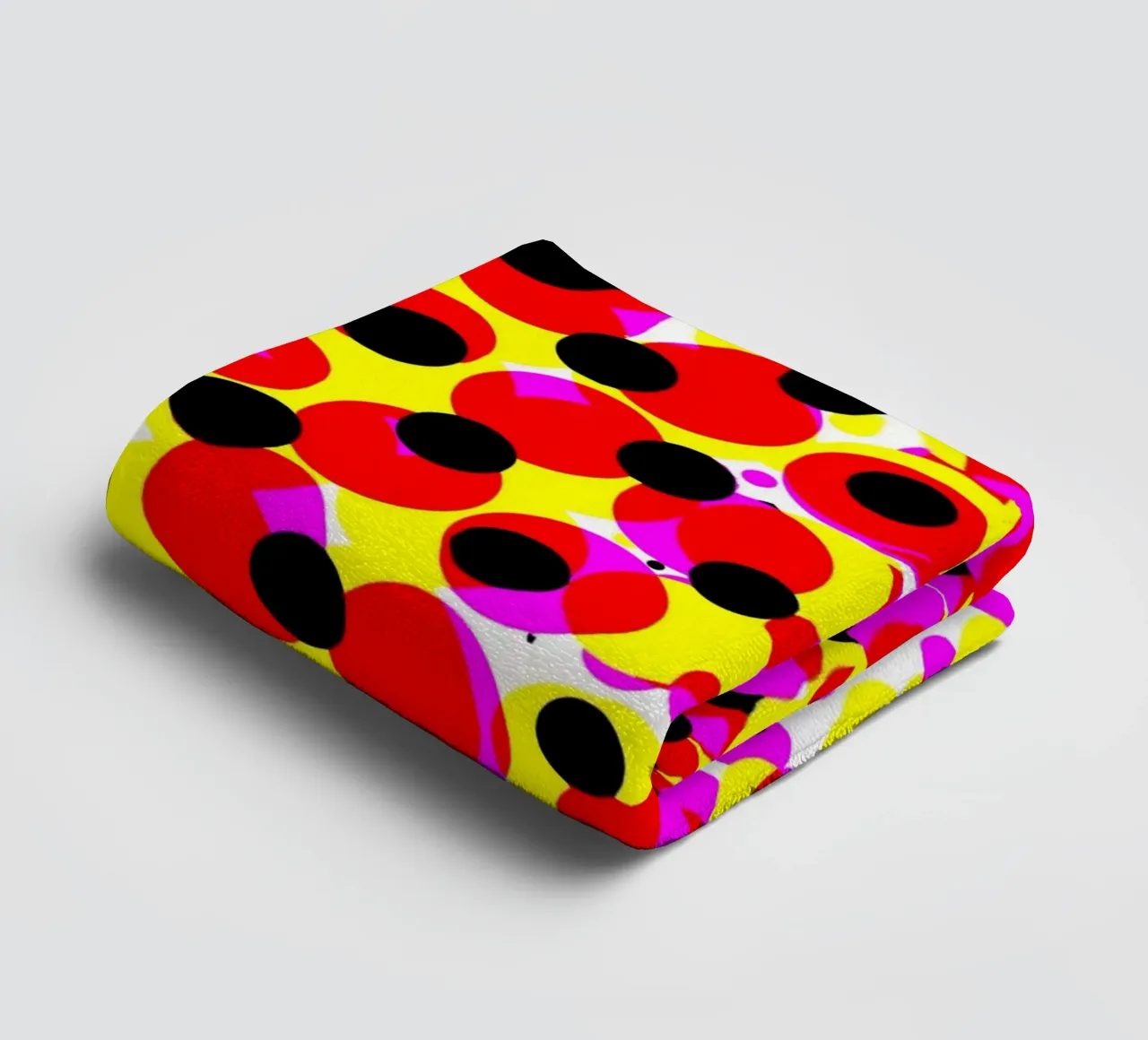 Vivid Geometric Rhythm Abstract Circle Composition towel by Abstract and Patterns