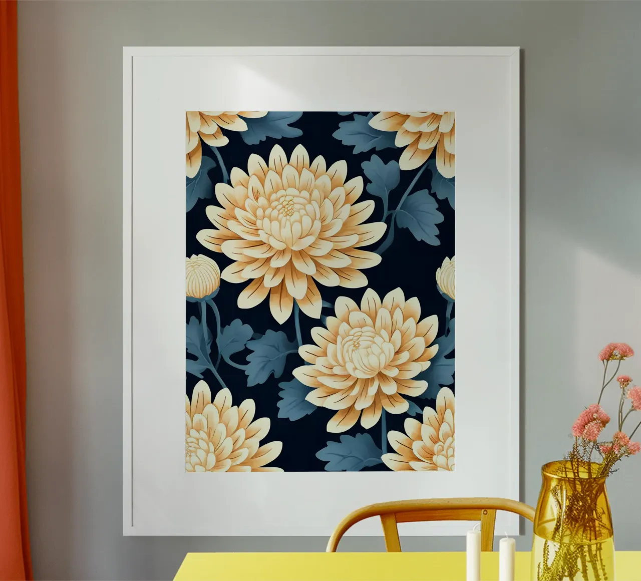 Eleganza del crisantemo poster da Artistic-shop