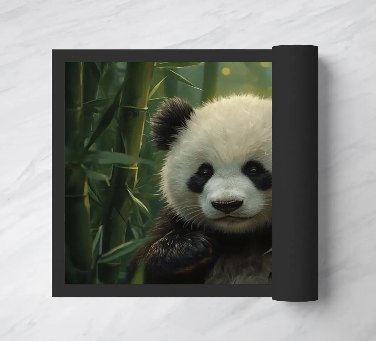 Panda géant dans une forêt de bambous paillasson de DesignDoodle
