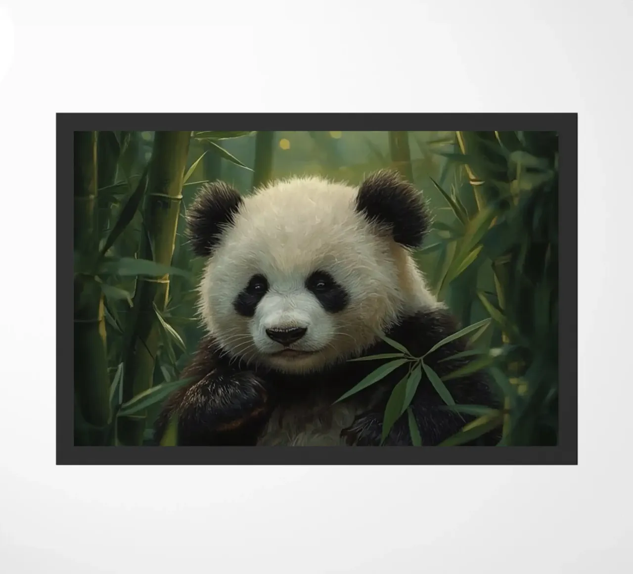 Panda géant dans une forêt de bambous paillasson de DesignDoodle