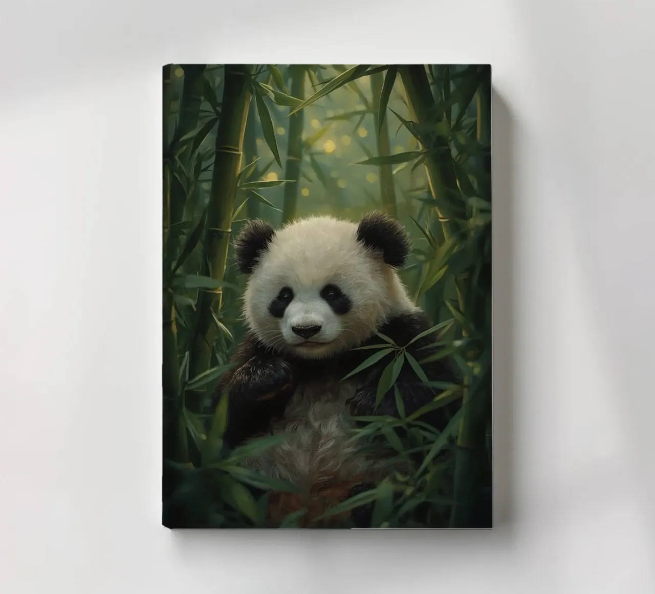 Panda géant dans une forêt de bambous carnet de notes de DesignDoodle