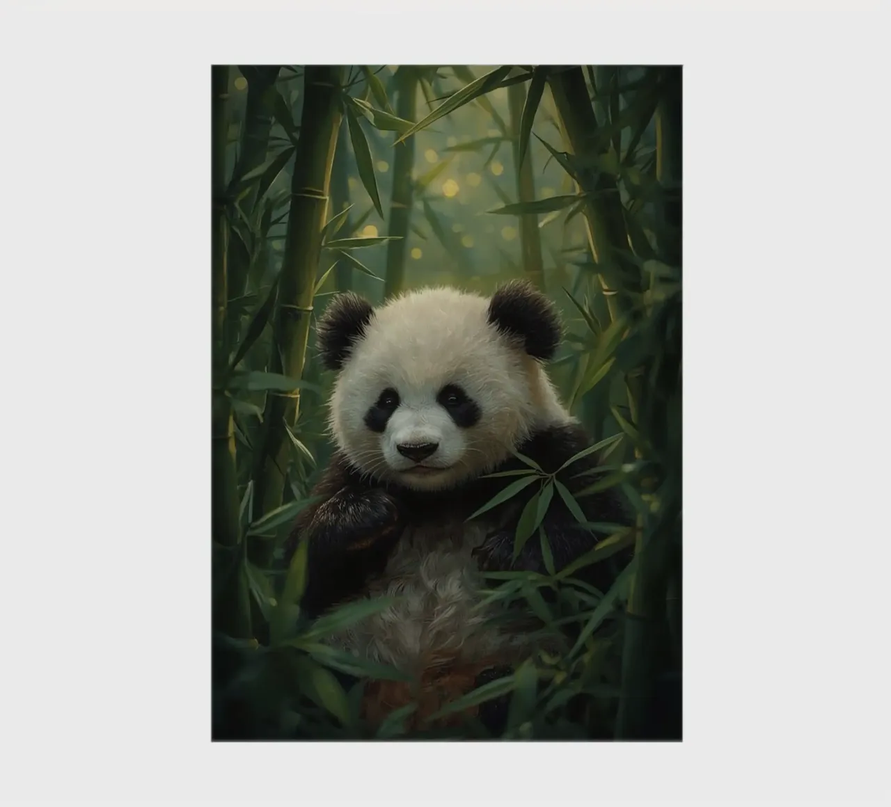 Panda géant dans une forêt de bambous carnet de notes de DesignDoodle