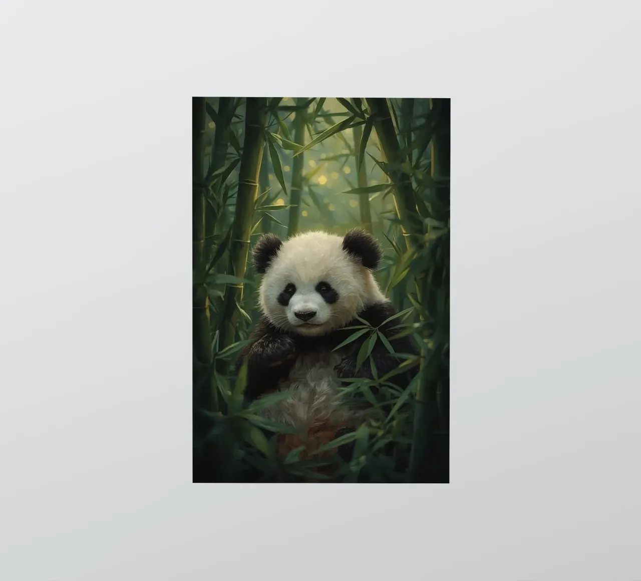 Panda géant dans une forêt de bambous autocollant de DesignDoodle