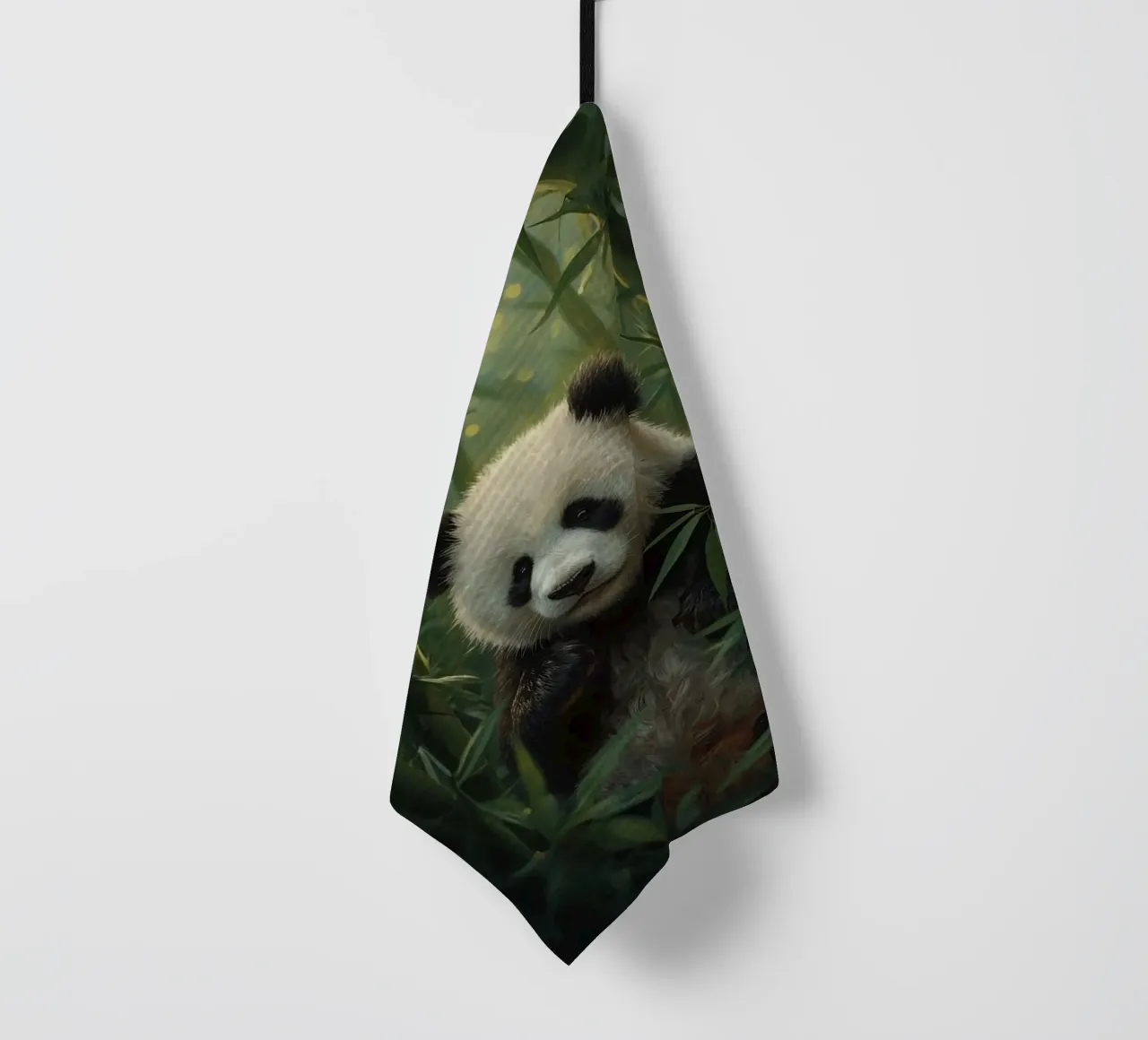 Panda géant dans une forêt de bambous torchon de DesignDoodle