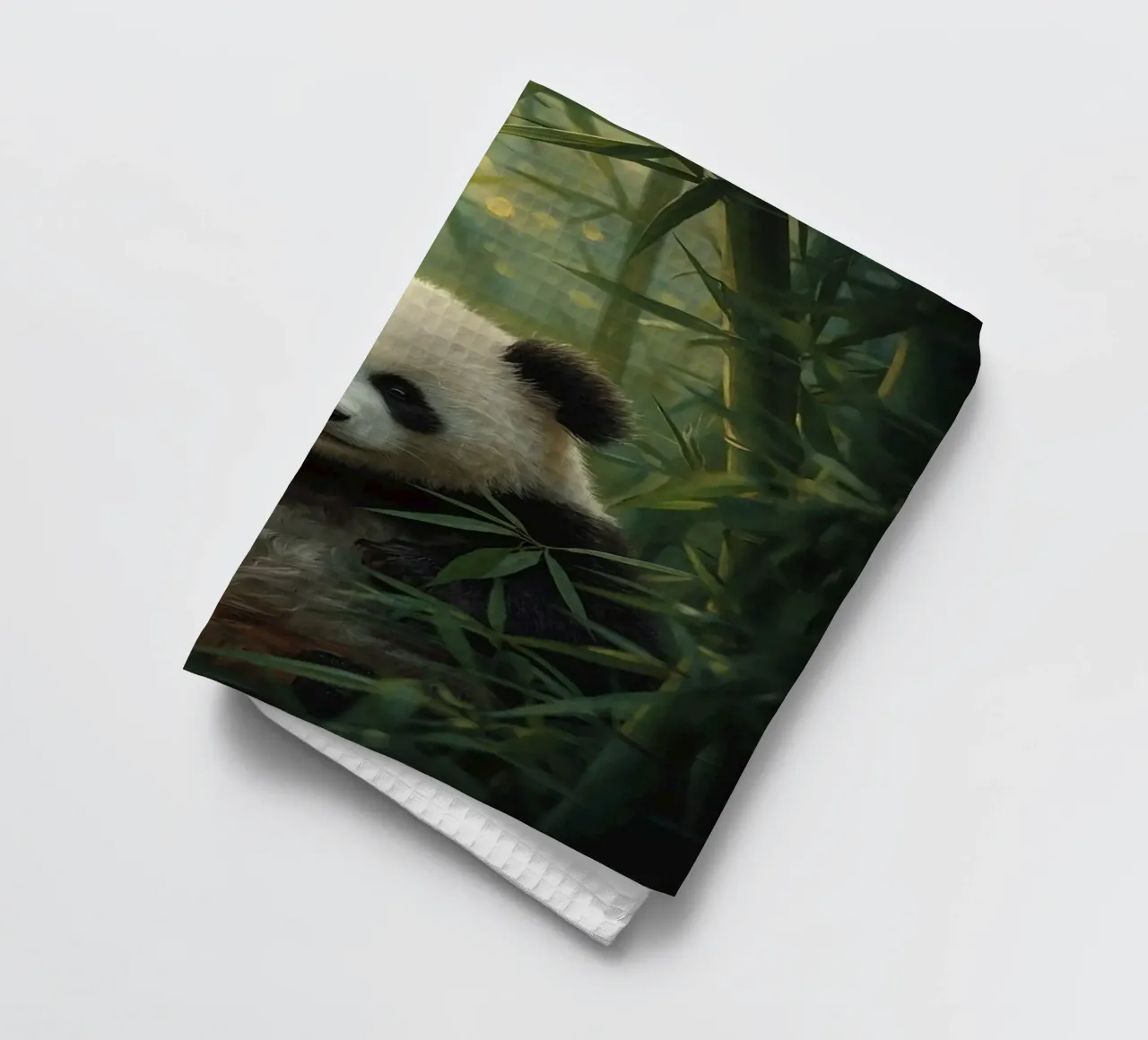 Panda géant dans une forêt de bambous torchon de DesignDoodle