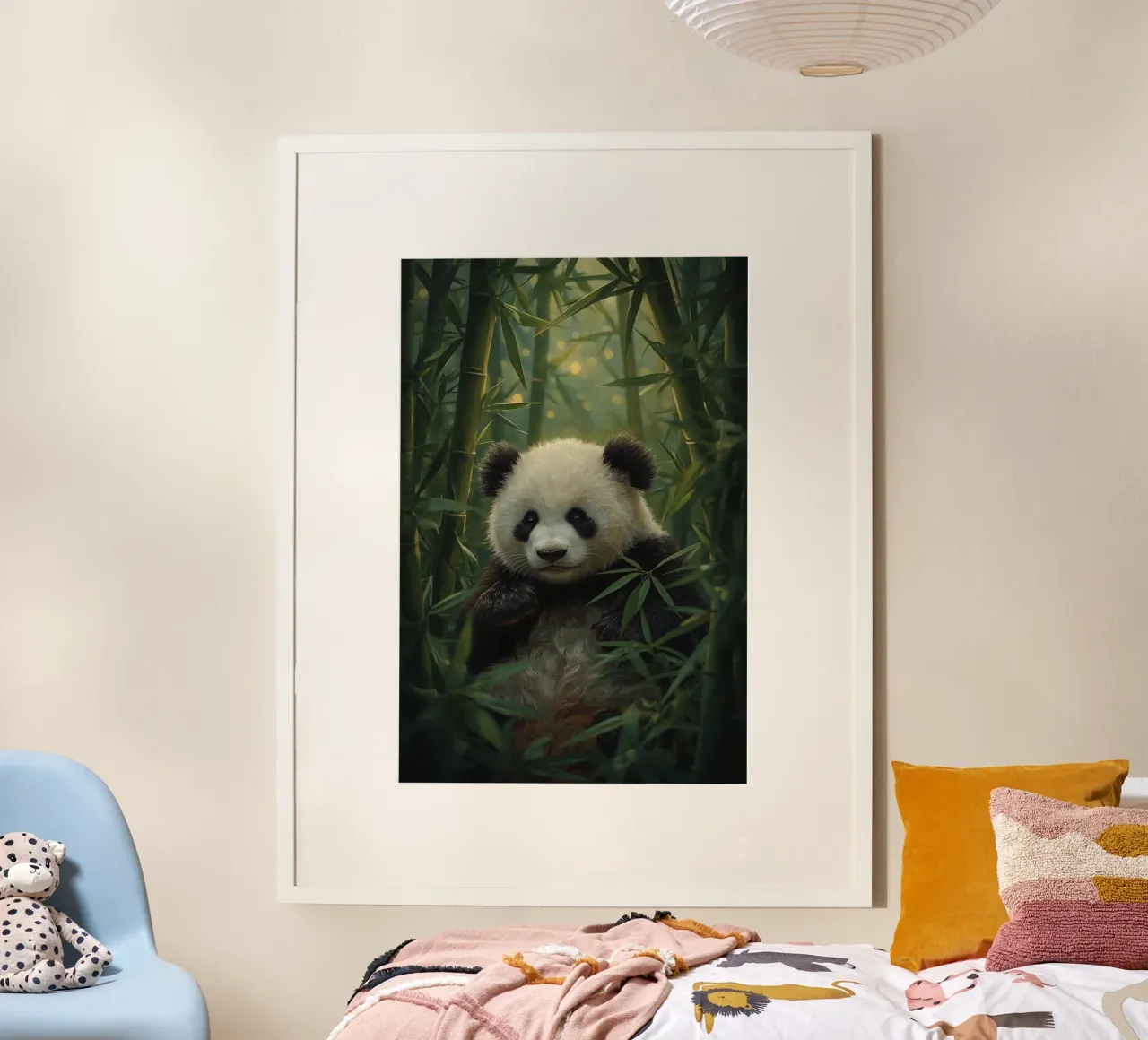 Panda géant dans une forêt de bambous hahnemühle de DesignDoodle