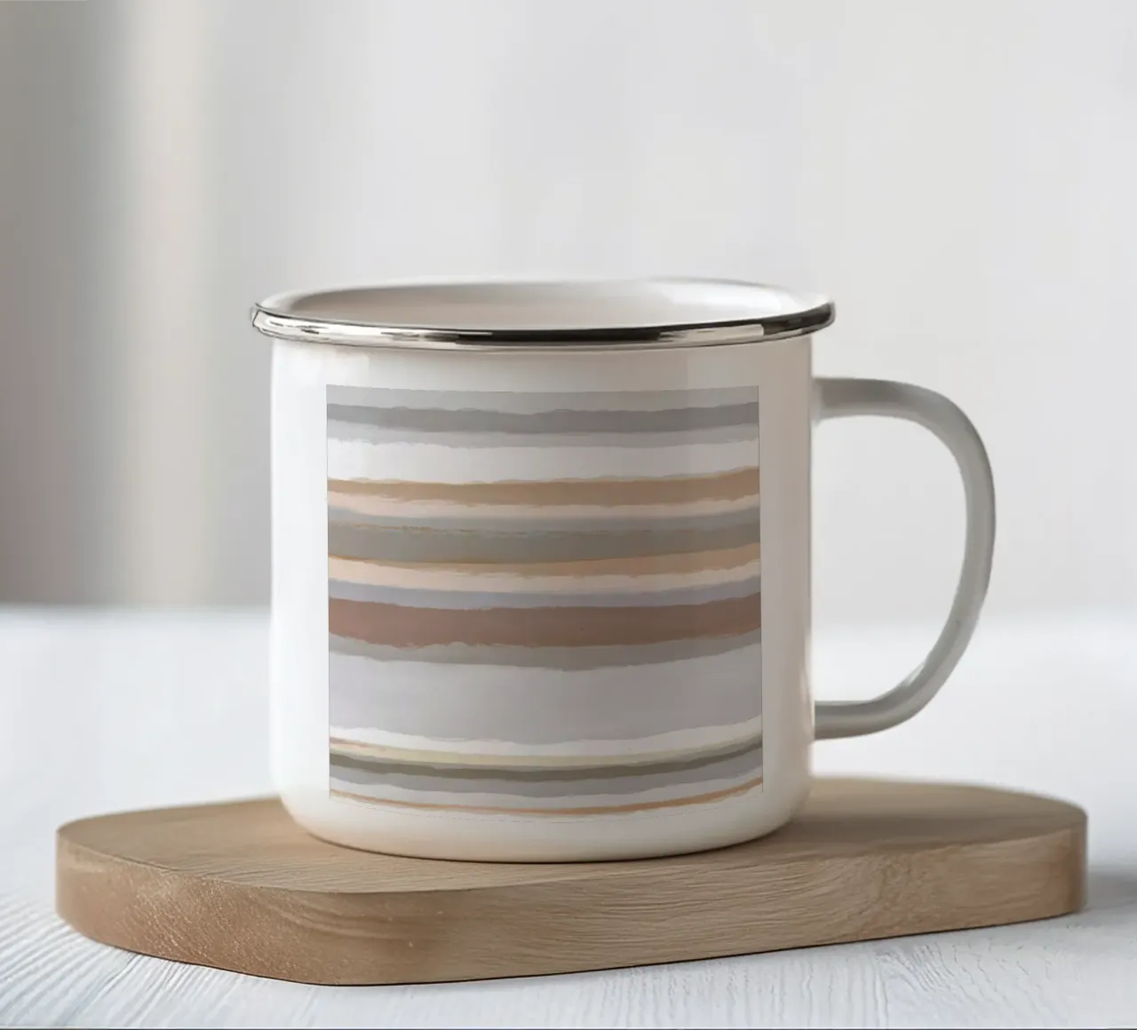 Strips 5 | Gray & Neutral Pastels tazza in smalto da sabidussi