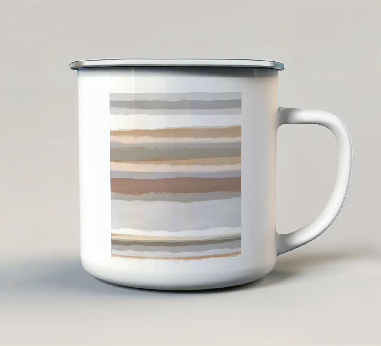 Strips 5 | Gray & Neutral Pastels tazza in smalto da sabidussi