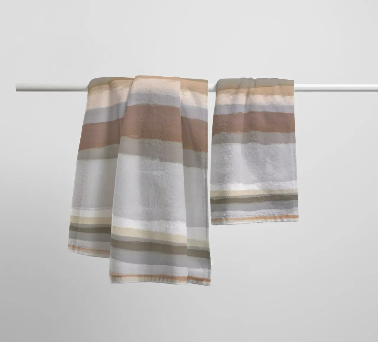 Strips 5 | Gray & Neutral Pastels asciugamano da bagno da sabidussi
