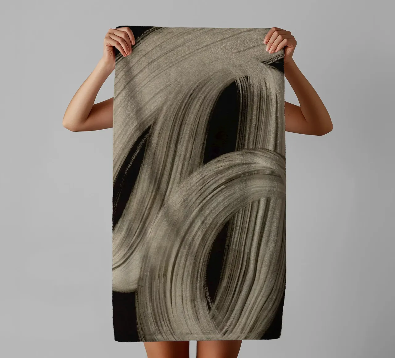 Gray Strokes No 5 towel by treechild