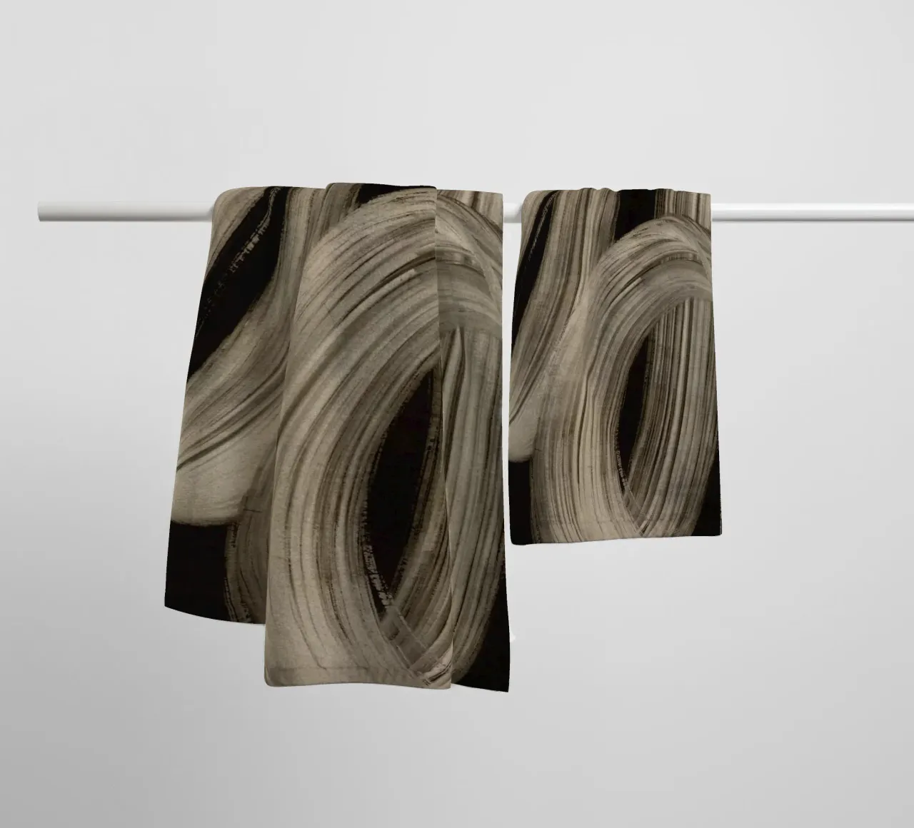 Gray Strokes No 5 towel by treechild