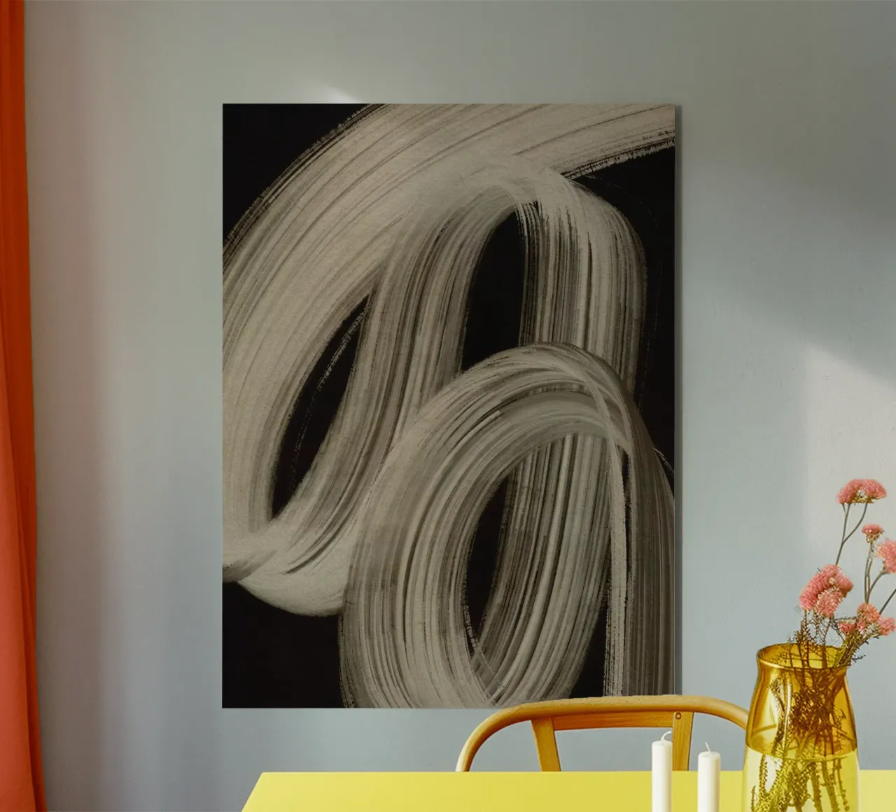 Gray Strokes No 5 alluminio dibond da treechild