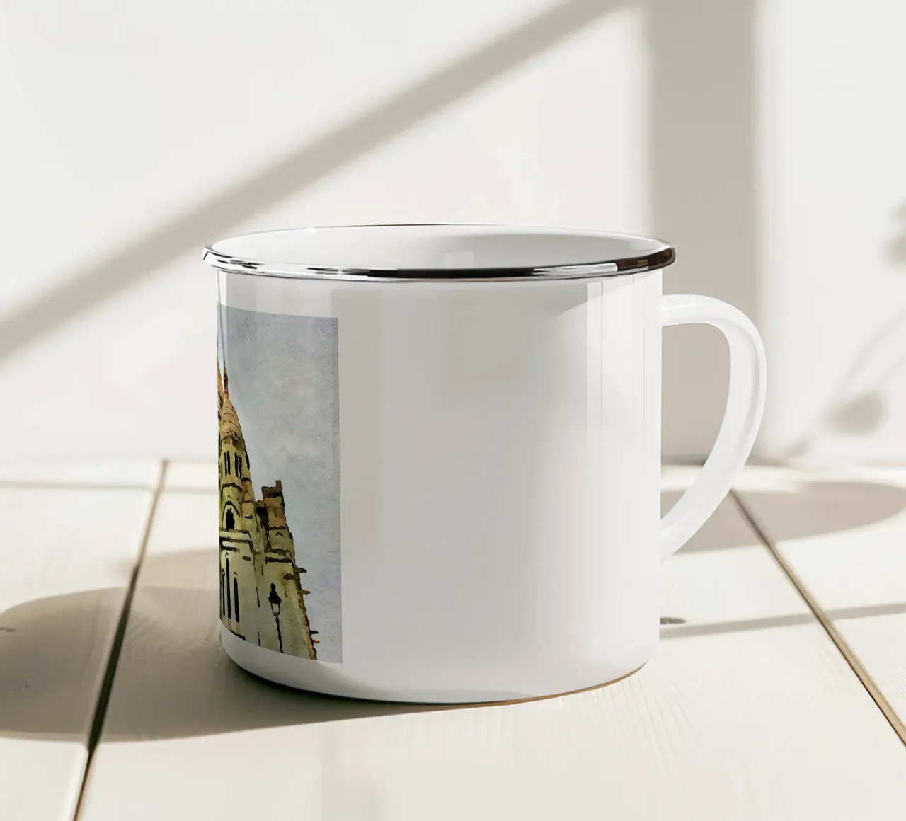 A Parigi tazza in smalto da Massimo Frascogna