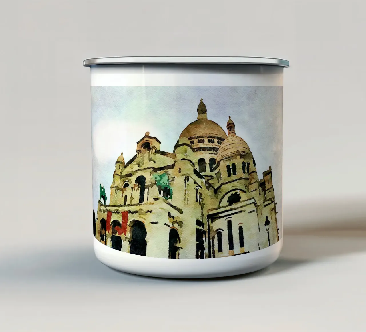 A Parigi tazza in smalto da Massimo Frascogna