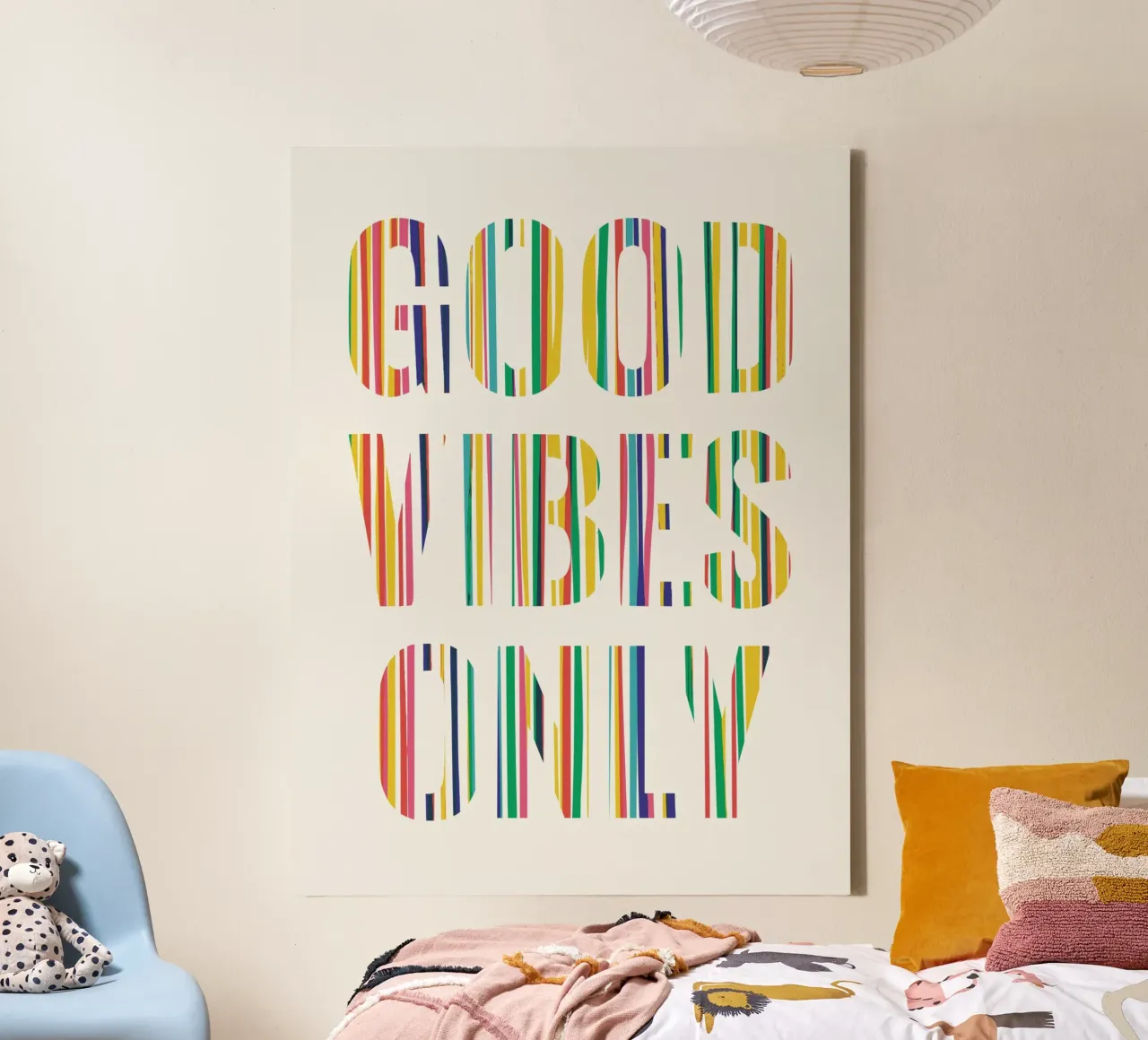 Good vibes only canvas by Little Dean